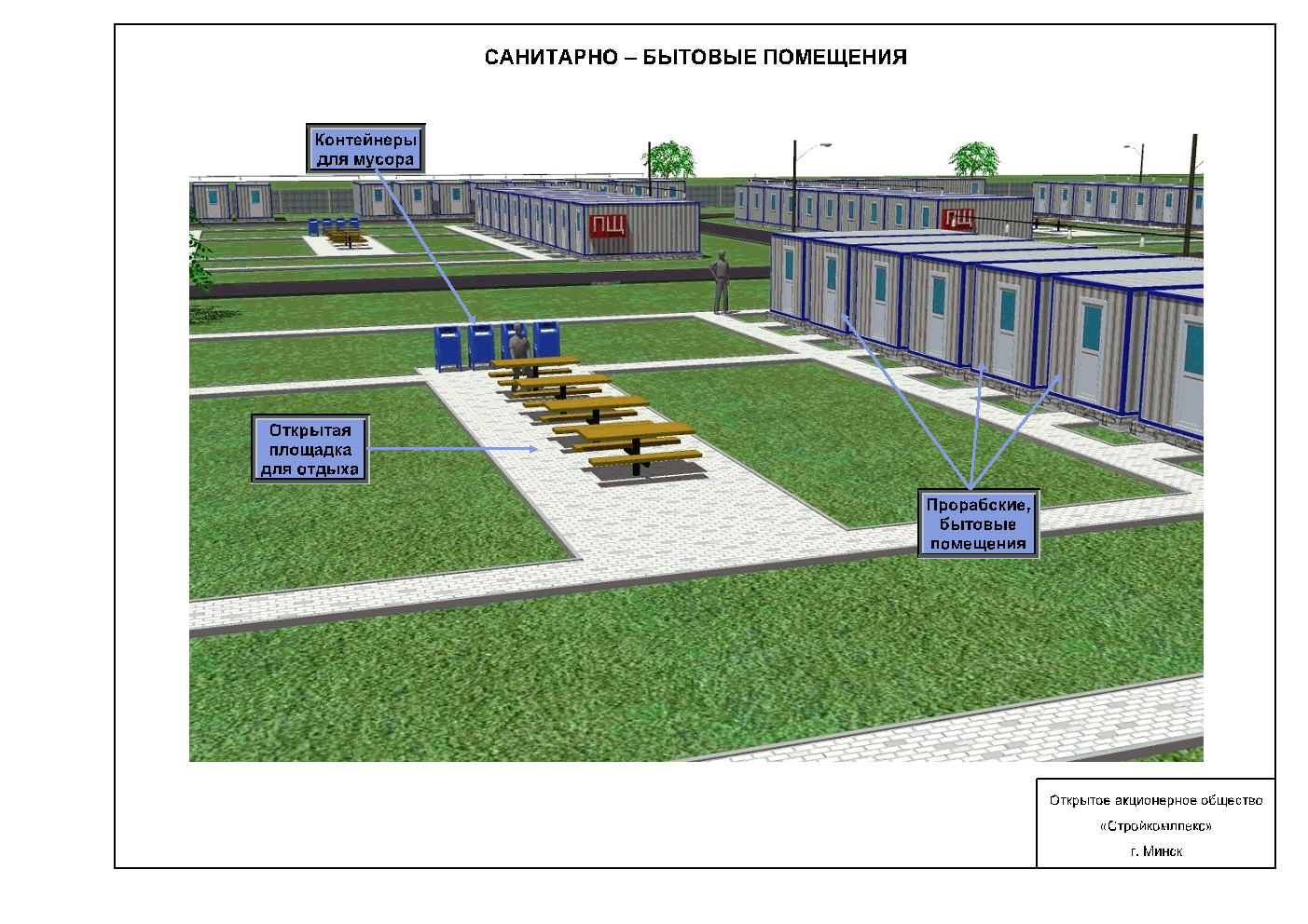 Бытовые городки на стройплощадке
